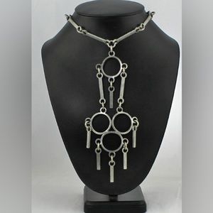 Mette and Finn Pewter Modernistic Antique 1960’s Necklace
